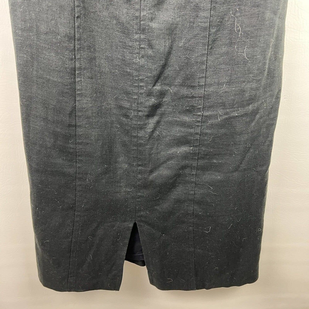 Donna Morgan Dress Size 4 Black Linen Sleeveless Sheath - Picture 4 of 9